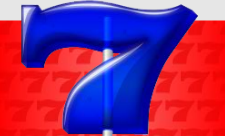 Symbol blue seven symbol